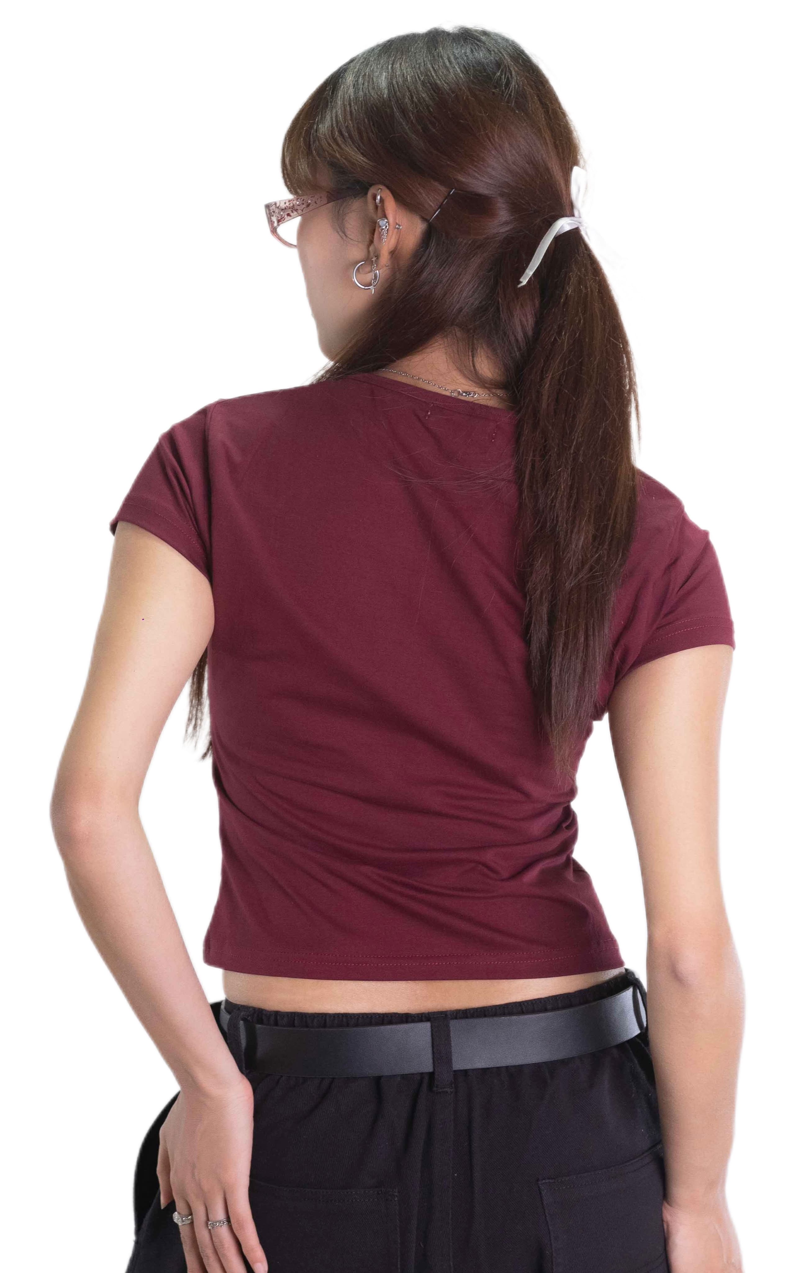 STARGIRL⭒ Maroon Baby Tee